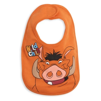 Disney Lion King Simba Timon Pumbaa 4 Pack Bibs Multicolored One Size - Image 3