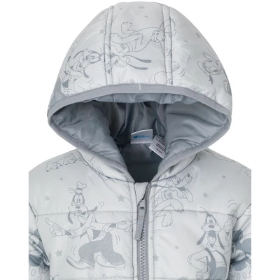 Disney Mickey Mouse Goofy Donald Duck Pluto Zip Up Puffer Jacket Toddler - Image 4