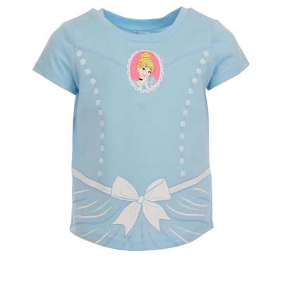 Disney Princess Moana Jasmine Belle Girls 5 Pack T-Shirts Little Kid To Big - Image 3