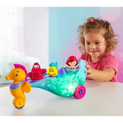 Disney Princess Little People Ariel’s Light-Up Sea Carriage Musical Vehicle - Image 3