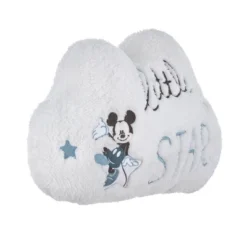 Disney Mickey Mouse Sherpa Embroidered Decorative Throw Pillow - Little Star Cloud Shaped
