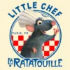 Disney Men's Ratatouille Little Chef Remy Circle T-Shirt