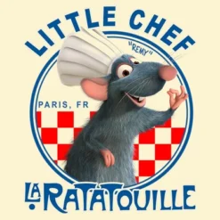 Disney Men's Ratatouille Little Chef Remy Circle T-Shirt