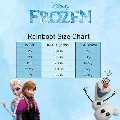 Disney Frozen Elsa Anna Princess Rubber Rainboots - Waterproof Lightweight Easy On With Easy Pull Handles - Pink / Blue (7-1 Toddler / Little Kid / Big Kid) - Image 6