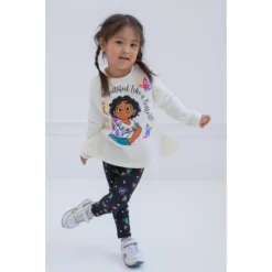 Disney Encanto Mirabel Luisa Isabela Girls Pullover Fleece Sweatshirt And Leggings Outfit Set Toddler