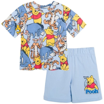 Disney Mickey Mouse Winnie The Pooh Donald Duck Pluto Piglet Tigger Graphic T-Shirt And Shorts Set Infant To Big Kid - Image 3