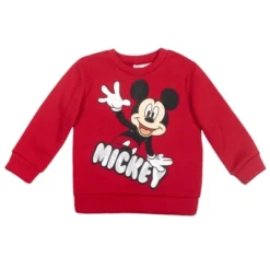 Disney Mickey Mouse Goofy Donald Duck Pluto Fleece Pullover T-Shirt And Pants Toddler