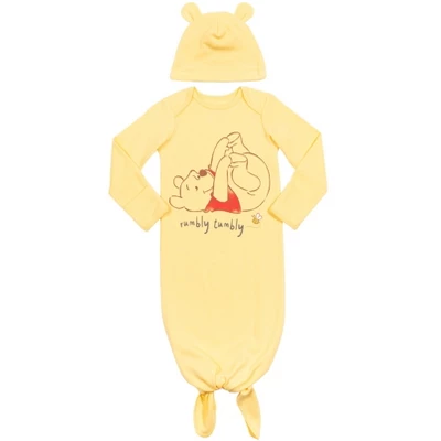 Disney Winnie The Pooh Baby Sleeper Gown And Hat Newborn To Infant - Image 8
