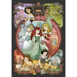 Men's Disney Princesses Vintage Collage T-Shirt