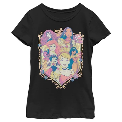 Girl's Disney Collage Emblem T-Shirt - Image 4