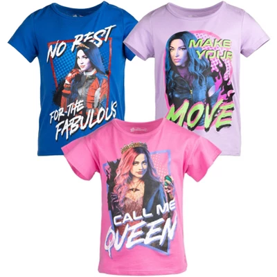 Disney Descendants Audrey Evie Mal Girls 3 Pack T-Shirts Little Kid To Big Kid - Image 8