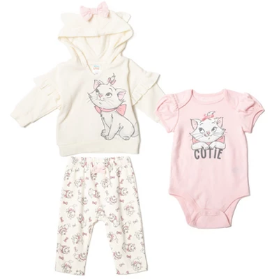 Disney Classics Mickey Mouse Winnie The Pooh Baby Hoodie Bodysuit And Pants 3 Piece Outfit Set Newborn To Infant - Image 12