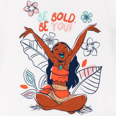 Disney Princess Moana Baby Girls 3 Pack Graphic T-Shirt Pink/White/Blue - Image 4