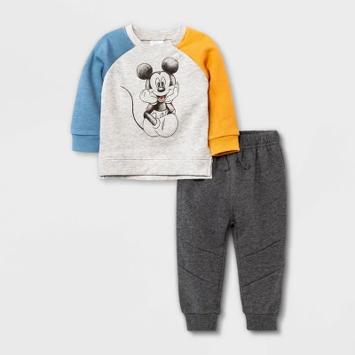Baby Boys' Disney Mickey Mouse & Friends Top And Bottom Set - Gray - Image 5
