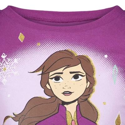 Disney Frozen Princess Anna Elsa Christmas Girls 3 Pack T-Shirts Little Kid To Big Kid - Image 7