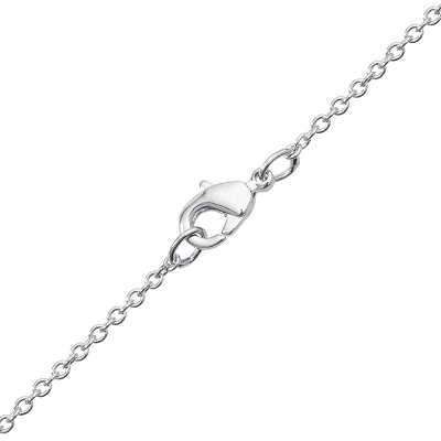 Disney Women's Mickey And Minnie Mouse Silver Plated Pendant Necklace, 18" - Image 5