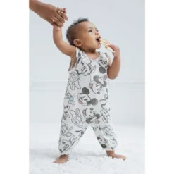 Disney Winnie The Pooh Mickey Mouse Donald Duck Pluto Minnie Mouse Baby Sleeveless Romper Newborn To Infant