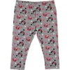 Disney Girl's Minnie Mouse 3 Piece Coordinates, Ruffled Short Sleeve Shirts And Legging Pants Set For Toddler