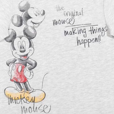 Disney Mickey Mouse T-Shirt And Shorts Outfit Set Grey / Oatmeal - Image 4