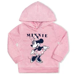 Disney Girl's 2-Pack Minnie Mouse Hooded Graphic Sweatshirt And Patterned Legging Pant Set For Kids