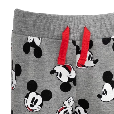 Disney Mickey Mouse Boys 2 Pack French Terry Jogger Pants Infant To Little Kid - Image 5