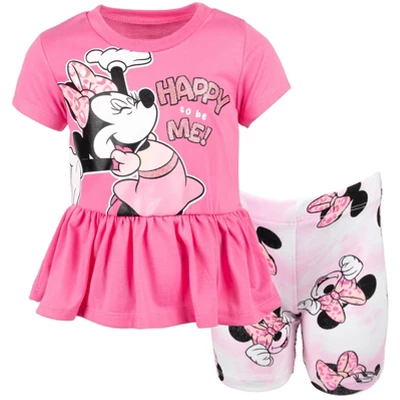Disney Mickey Mouse & Friends Minnie Mouse Girls Graphic T-Shirt And Shorts Outfit Set Little Kid - Image 12