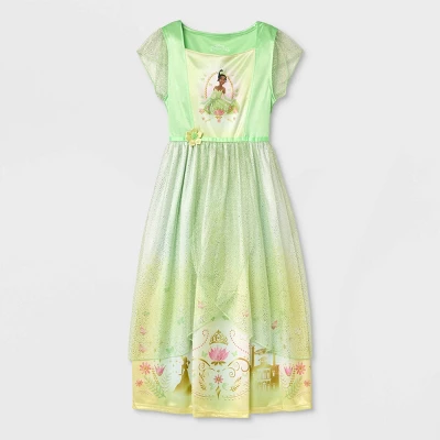 Girls' Disney Princess Tiana's Palace NightGown - Green - Image 3