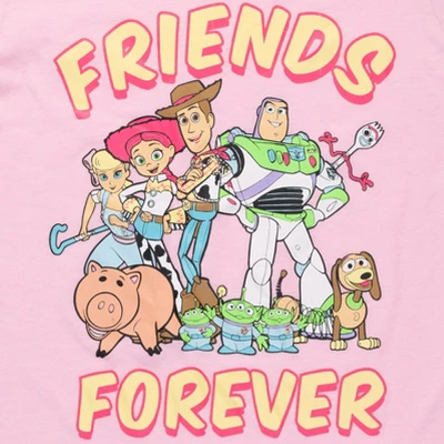 Disney Pixar Toy Story Forky Buzz Lightyear Woody Girls 3 Pack Graphic T-Shirts Little Kid To Big Kid - Image 5