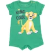 Disney Lion King,Mickey Mouse,Winnie The Pooh Simba Baby Romper And Sunhat Newborn To Infant