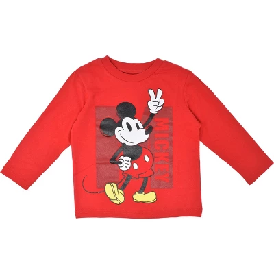 Disney Mickey Mouse 3 Pack Long Sleeve T-Shirts Infant To Big Kid - Image 4