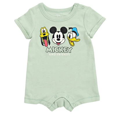 Disney Mickey Mouse Goofy Donald Duck Pluto Baby Romper And Hat Newborn To Infant - Image 2