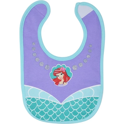 Disney Princess Ariel Cinderella Princess Belle Princess Aurora Snow White 5 Pack Bibs One Size - Image 2