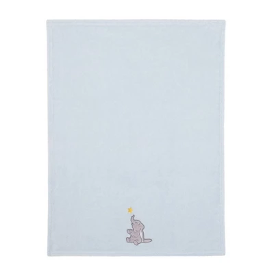 Disney Dumbo Shine Bright Little Star Super Soft Baby Blanket With Applique - Aqua/Gray/Yellow