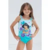 Disney Princess Cinderella Belle Tiana Jasmine Girls One Piece Bathing Suit Toddler To Little Kid