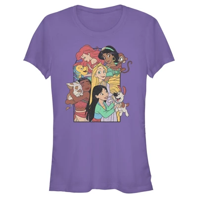 Junior's Disney Princess Pets Distressed T-Shirt - Image 3