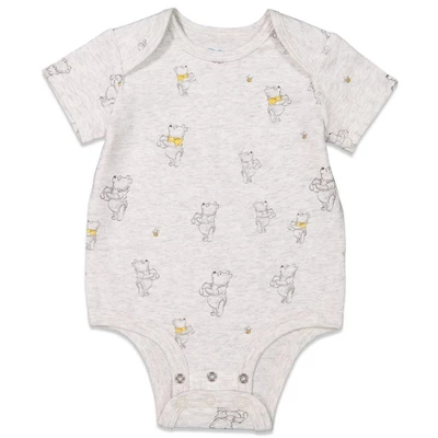 Disney Winnie The Pooh Baby Boys 3 Pack Cuddly Short Sleeve Bodysuits - Image 2