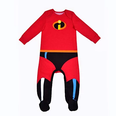 Disney Baby Boy's The Incredibles Jack Jack 2 Piece Coverall Suit Footie With Cap Set For Infant - Image 2
