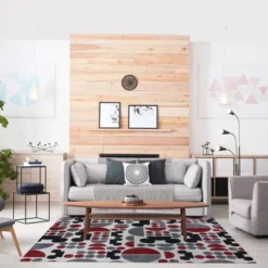 Disney Mickey Mouse Encore 7'10"x10' Indoor Spheres Area Rug Red/Black/Gray