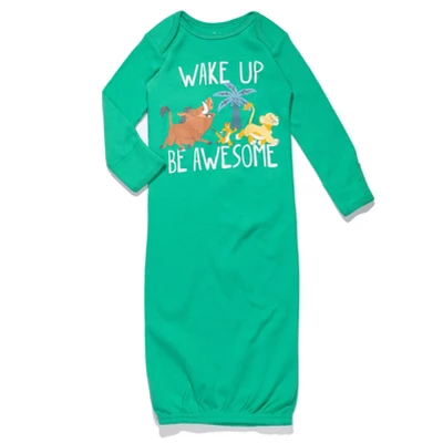 Disney Lion King Pumbaa Timon Simba Baby 3 Pack Sleeper Gown Newborn - Image 3