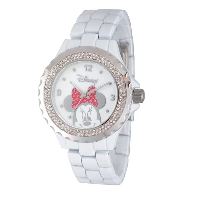 Women's Disney Minnie Mouse Enamel Sparkle Alloy Watch - Image 5