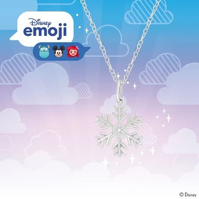 Disney Frozen Womens Snowflake Sterling Silver Pendant Necklace - Frozen Jewelry, 16'' - Image 3