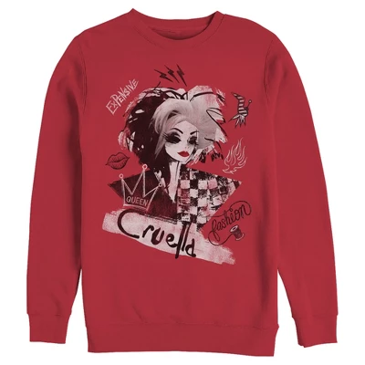 Disney Men's Cruella Fashion Sketch Sweatshirt - Image 3