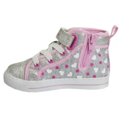 Disney Minnie Mouse Girls Light Up Canvas Sneakers. (Toddler/Little Kids).