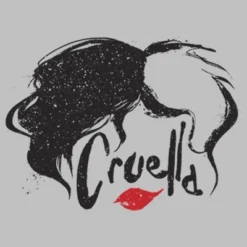 Disney Women's Cruella Red Lips Logo T-Shirt