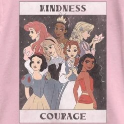 Girl's Disney Princesses Kindness And Courage Poster T-Shirt