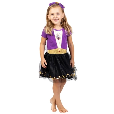 Disney Frozen Princess Anna Girls Cosplay Costume Gown And Headband Toddler - Image 9