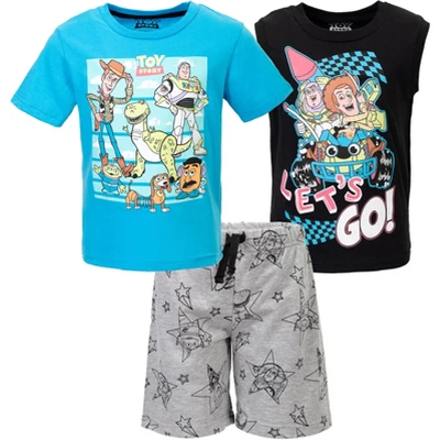 Disney Lion King Pixar Toy Story Mickey Mouse Goofy T-Shirt Tank Top And Shorts 3 Piece Outfit Set Toddler To Big Kid - Image 13