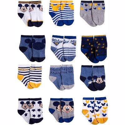 Disney Baby Boys’ Socks - 12 Pack Mickey Mouse, Winnie The Pooh, Lion King, Toy Story (Newborn/Infant) - Image 6