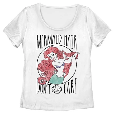 Girl's Disney Princesses The Little Mermaid Ariel Hair Don't Care T-Shirt - Image 3