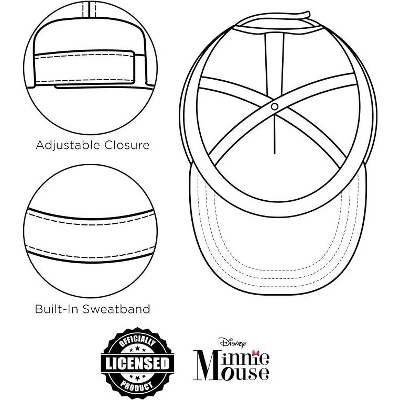 Disney Minnie Mouse Girls Baseball Cap, 2-7 Years - Image 3